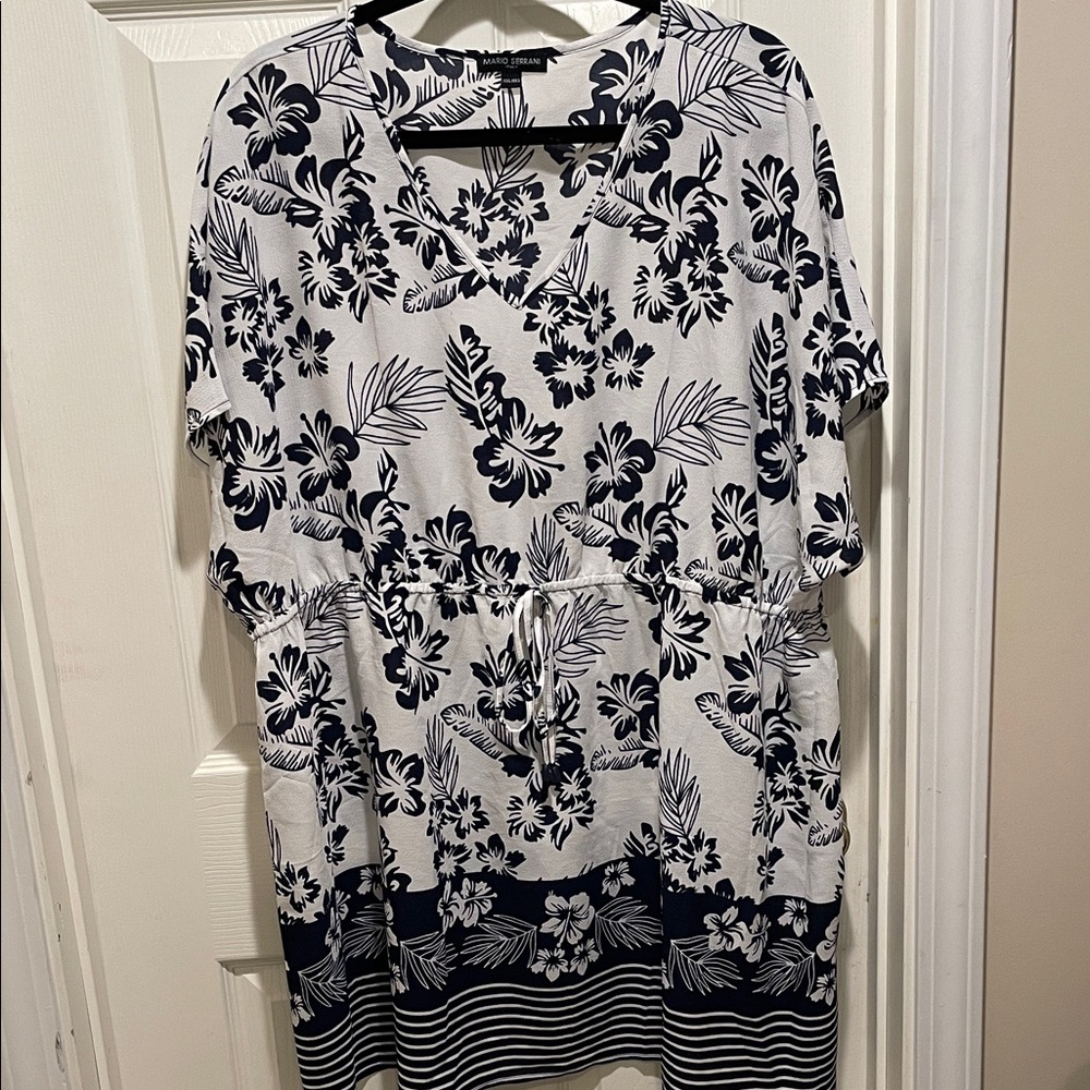 Mario Serrani floral swim coverup